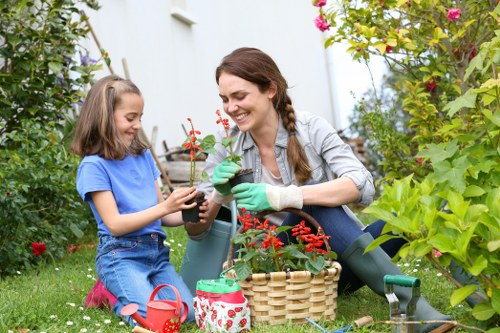 Lush garden in Chigwell during spring