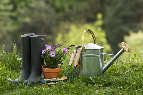 Keyboard user navigating an online booking form for local gardening services